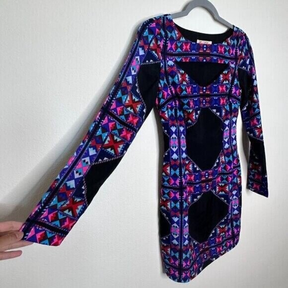 Mara Hoffman Front Cutout Dress in Rider Black Size 0 Pre-owned - Picture 3 of 12